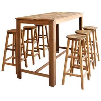 Barový stůl a stoličky sada 7 ks masivní akáciové dřevo 246670 (246670)