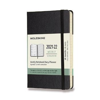 18měsíční diář Moleskine 2022-23 - S, tvrdé desky - 18měsíční diář Moleskine 2022-23 - tvrdé desky černý