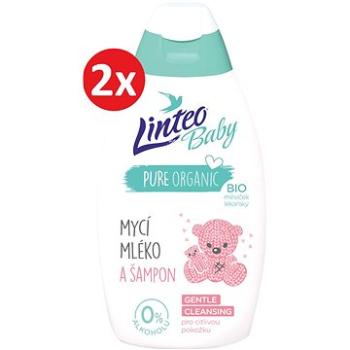 LINTEO BABY Dětské mycí mléko a šampon 2× 425 ml (BABY13550s)