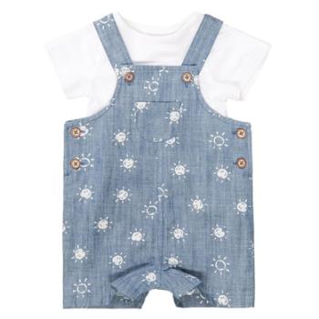 Staccato Dungarees + Body modrá džínovina se vzorem