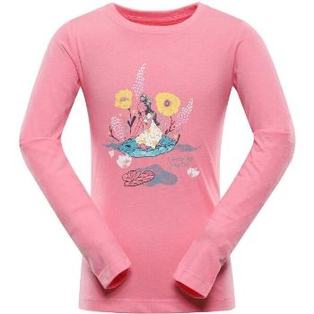 NAX DERANO Dětské bavlněné triko, růžová, velikost 116-122