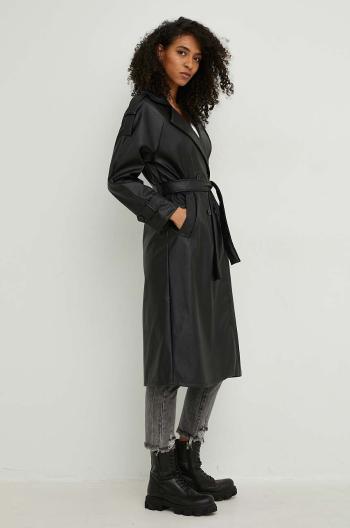 Trench kabát Answear Lab dámský, černá barva, přechodný