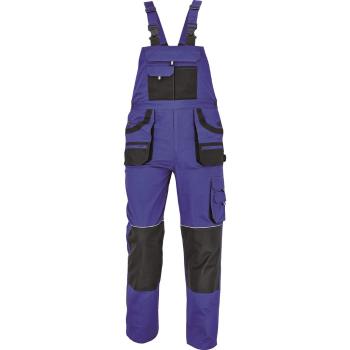 Cerva Pánské pracovní kalhoty s laclem FF HANS - Modrá / antracit | 54