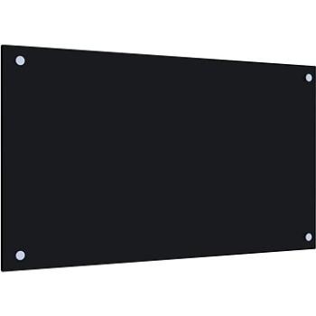 Kuchyňský panel černý 70×40 cm tvrzené sklo