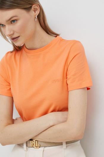 Bavlněné tričko Joop! oranžová barva