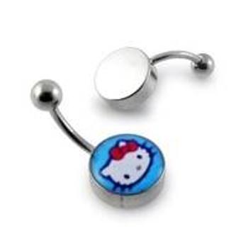 Šperky4U Piercing do pupíku  - kočička Hello Kitty - BS01038