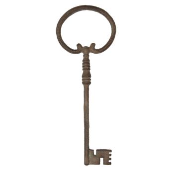 Dekorativní hnědý kovový klíč - 10*13*42 cm 6Y3809
