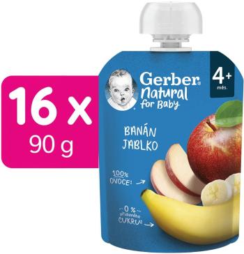 Gerber Natural kapsička banán a jablko 16x90 g