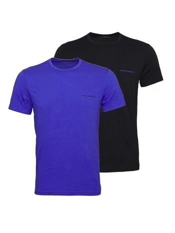 Armani EMPORIO ARMANI pánské trička 2 ks - modré, černé 