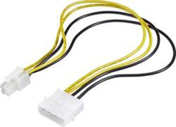 PC napájecí kabel Renkforce RF-4174569, 30.00 cm, žlutá, černá