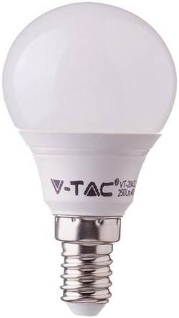 LED žárovka V-TAC 42501 230 V, E14, 5.50 W = 40 W, teplá bílá, A+ (A++ - E), tvar globusu, 1 ks