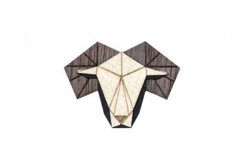 Dřevěná brož s motivem berana Aries Brooch s možností výměny či vrácení do 30 dnů zdarma
