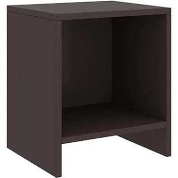 Noční stolek tmavě hnědý 35 × 30 × 40 cm masivní borové dřevo (322236)