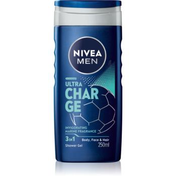 NIVEA MEN Ultra Charge energizující sprchový gel 3 v 1 250 ml