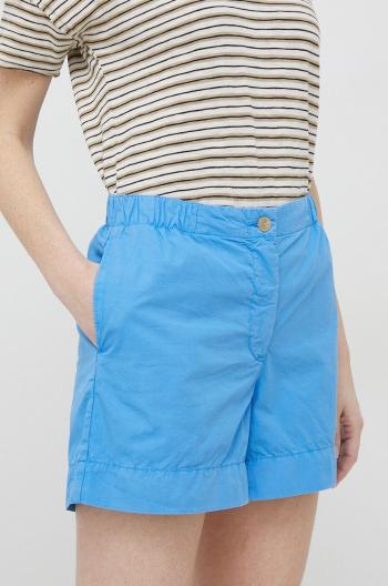 Bavlněné šortky Tommy Hilfiger hladké, high waist