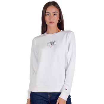 Tommy Hilfiger Tommy Jeans dámská bílá mikina TJW REG ESSENTIAL LOGO 1 CREW