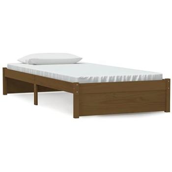 Rám postele medově hnědý masivní dřevo 90 × 200 cm, 814937 (814937)