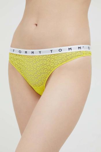 Tanga Tommy Hilfiger 3-pack zelená barva