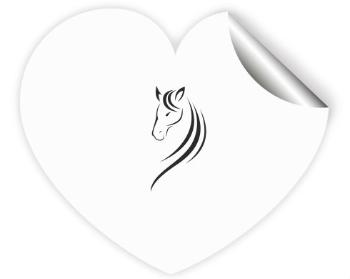 Samolepky srdce - 5 kusů Znak koně