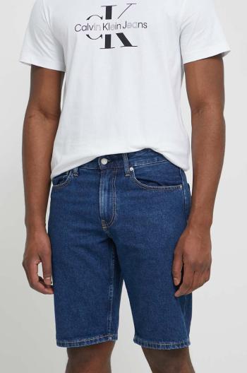 Džínové šortky Calvin Klein Jeans pánské, tmavomodrá barva, J30J324870