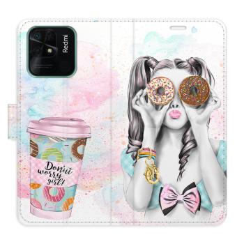 Flipové pouzdro iSaprio - Donut Worry Girl - Xiaomi Redmi 10C