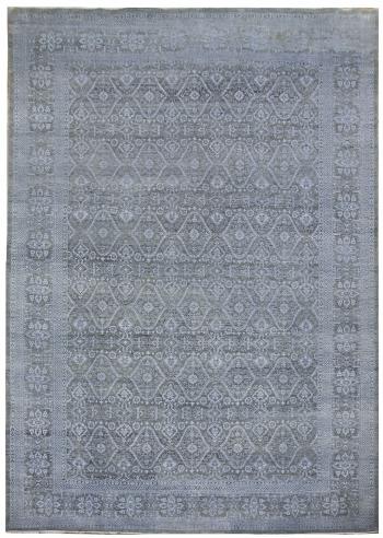 Diamond Carpets koberce Ručně vázaný kusový koberec Diamond DC-HALI B Light grey/blue - 140x200 cm Modrá