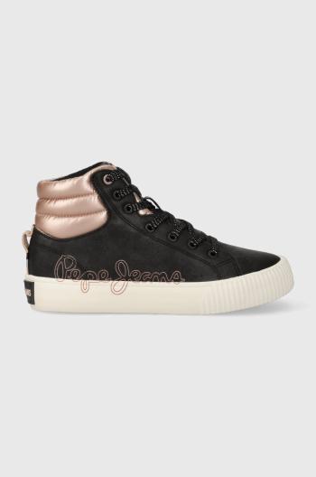 Dětské sneakers boty Pepe Jeans černá barva