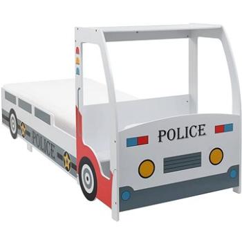 Dětská postel policejní auto s matrací 90×200 cm 7 zón H2 278786 (278786)