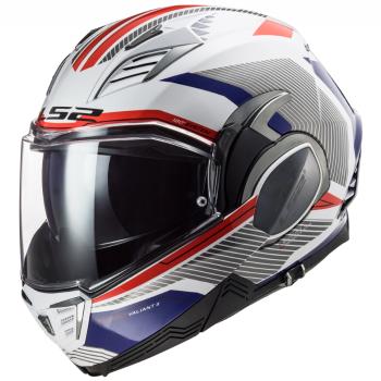 Výklopná moto přilba LS2 FF900 Valiant II Revo P/J  White Red Blue