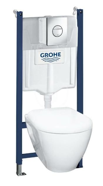 GROHE Solido Sada pro závěsné WC + klozet a sedátko softclose, tlačítko Nova Cosmopolitan, chrom 38950000