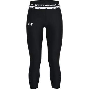 Under Armour HG ARMOUR CROP Dívčí legíny, černá, velikost S