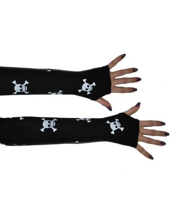 Espa Dámské rukavice černé - Lebky