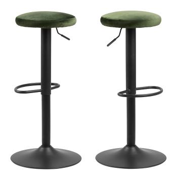 Sada 2 ks − Barová židle Finch – zelená