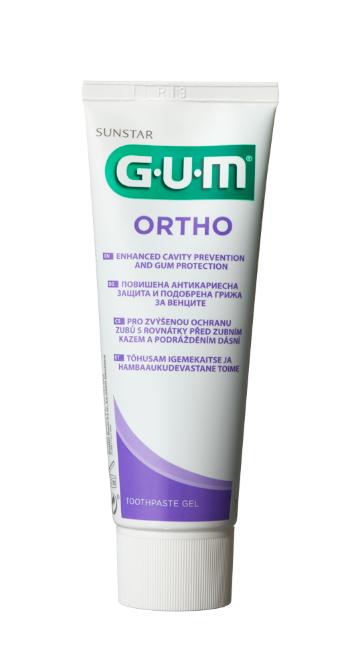 GUM Ortho zubní gel pro čištění zubů s rovnátky CPC 0,05 %, 75 ml