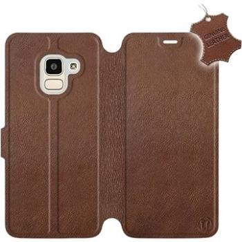 Flip pouzdro na mobil Samsung Galaxy J6 2018 - Hnědé - kožené -  Brown Leather (5903226498161)