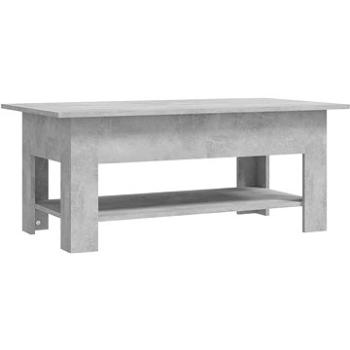 SHUMEE Konferenční stolek betonově šedý 102 × 55 × 42 cm dřevotříska, 810257 (810257)