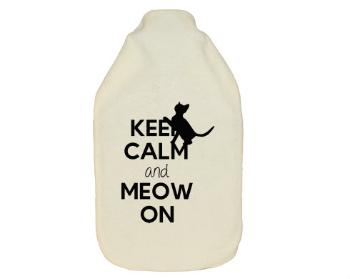Termofor zahřívací láhev Keep calm and meow on