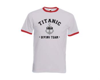 Pánské tričko s kontrastními lemy TITANIC DIVING TEAM