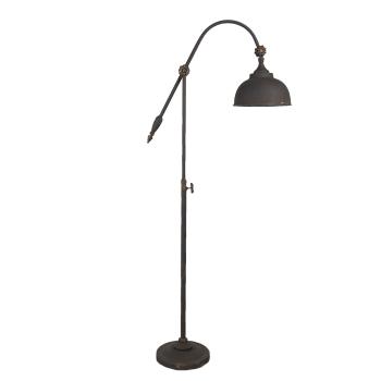 Hnědá kovová retro stojací lampa Indus - 37*27*169 cm 5LMP303