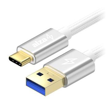 AlzaPower AluCore USB-C 3.2 Gen 1, 1m stříbrný (APW-CBTC0071S)