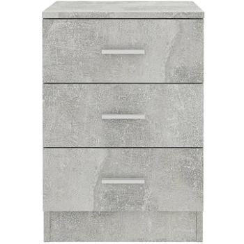 Noční stolky 2 ks betonově šedé 38 x 35 x 56 cm dřevotříska (800459)
