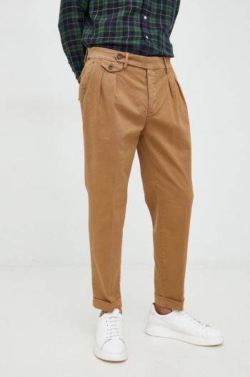Kalhoty Manuel Ritz pánské, béžová barva, jednoduché