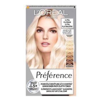 L'Oréal Paris Préférence Les Blondissimes 1 ks barva na vlasy pro ženy Ultra Platinum na barvené vlasy; na blond vlasy