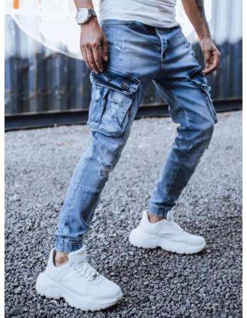 Pánské riflové jogger kalhoty modré DENIM