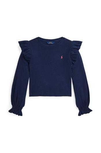 Dětská mikina Polo Ralph Lauren tmavomodrá barva, hladká, 313963049001