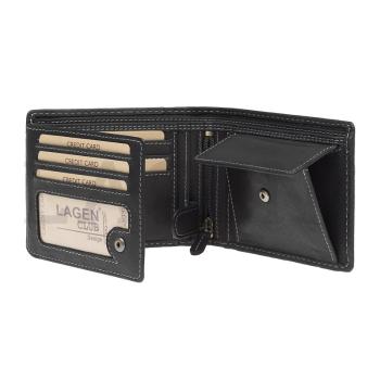Lagen Pánská peněženka kožená 511451 Černá