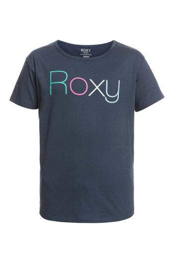 Dětské bavlněné tričko Roxy tmavomodrá barva