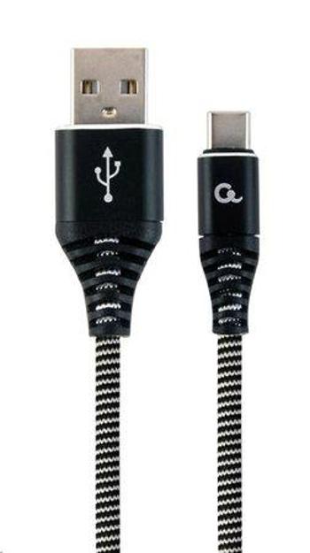 Gembird CC-USB2B-AMCM-2M-BW USB 2.0 AM na Type-C (AM/CM), 2m, černo-bílý