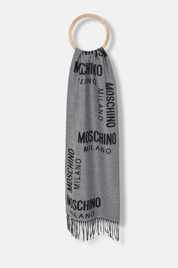 Šála Moschino šedá barva, M5805 50234