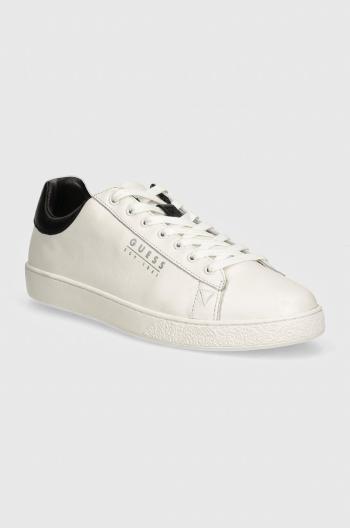 Kožené sneakers boty Guess NOLA bílá barva, FMTNOL FAB12